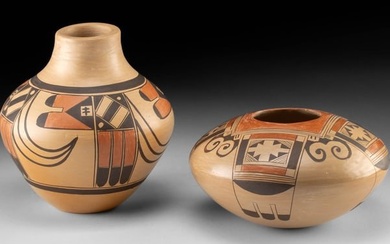 Hopi Sikyatki Revival Vessels by Nampeyo Family
