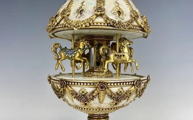 IMPERIAL FABERGE JEWELED MUSICAL CARROUSEL
