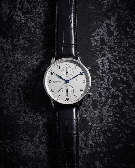 IWC. An Extremely Rare and historically interesting Stainless Steel Chronograph Wristwatch, given to Jose Ramos-Horta, in celebration of his receiving of the 1996 Nobel Peace Prize.
