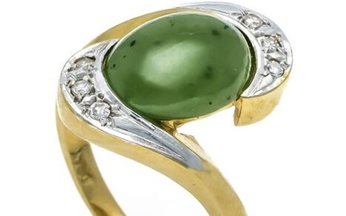 Jade diamond ring GG/WG 750/00