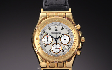 Jaeger-LeCoultre 'Kryos Chronograph'. Men's watch in 18 kt. gold with light disc, approx. The 1980s