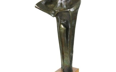 Joan Carl Modern Abstract Bronze Sculpture