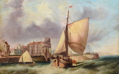 John Burgum (1826-1907) "Burlington Quay, Yorkshire"