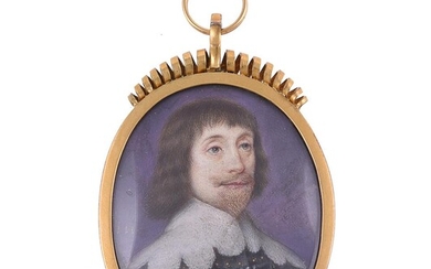 John Hoskins (British c.1590 - 1665), A gentleman, wearing armour