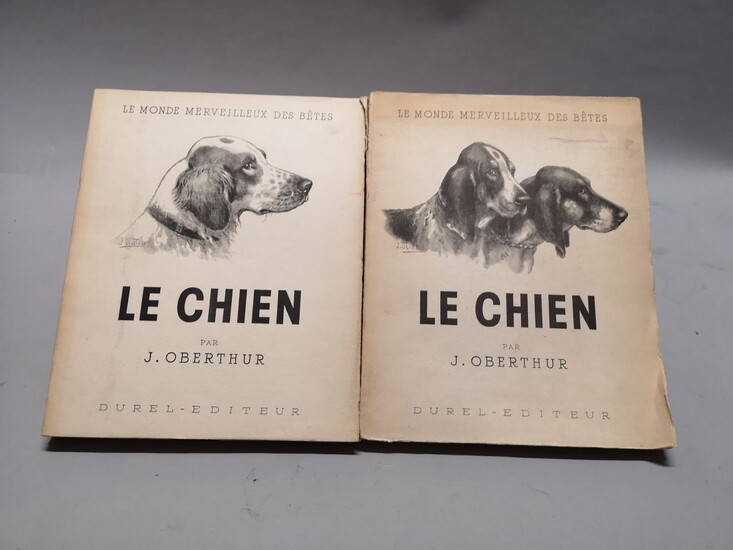 Joseph OBERTHUR. Le chien. Deux volumes...
