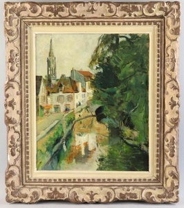 Joseph Raphael Village of Brittany Oil on Canvas
