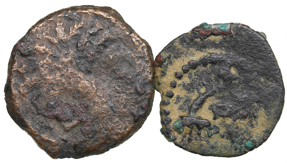 Judaea AE Prutah - Augustus/Coponius 6 AD & Herod I BC 21-12 (2)