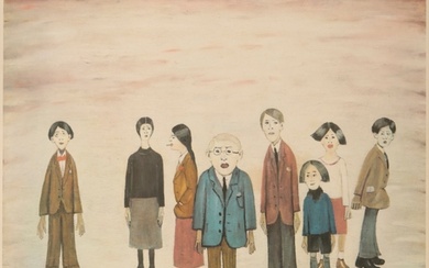 *LAURENCE STEPHEN LOWRY (1887-1976) 'His Family' signed in p...
