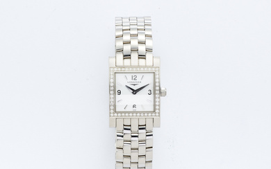 LONGINES WITH DIAMONDS, BOX AND PAPER, SOLD IN 2001...