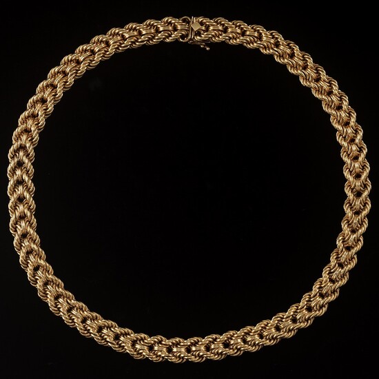 Ladies' Double Twist Gold Necklace