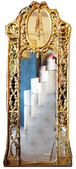 Large Antique Carved Mirror