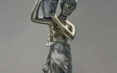 Large Bronze Lady Sculpture