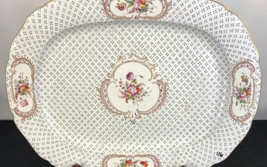 Large Early 1800's French Hand Painted Platter