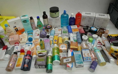 Large bag of toiletries including Shower gel, hair products, lotions,...