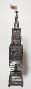 Large silver spice tower