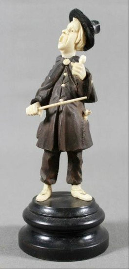 Late 19Th C. German Carved Wood And Composite Figure