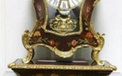 Late 20th C. Versailles Clock & Pedestal Cabinet