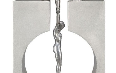 Lorenzo Quinn, Italian b.1966- Gravity, 2006; Aluminium, signed and number 2/8, 76x62x19cm (ARR) Provenance: Halcyon Gallery, London, where purchased by the present owner. Note: This piece is edition 2 of 8 plus 3 artist proofs.