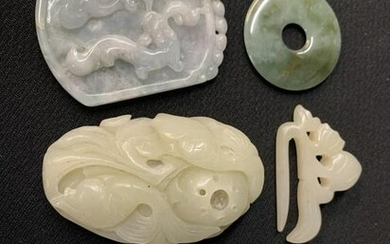Lot Of 6 Chinese Jade Carvings