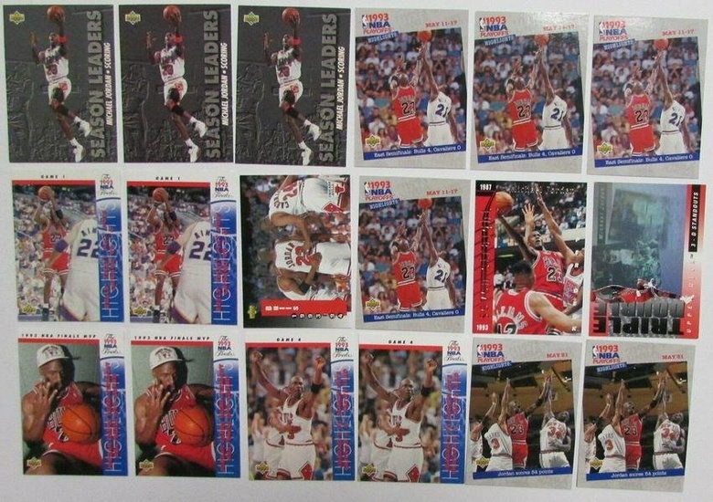 Lot of 18 1992-93 Michael Jordan Bulls Upper Deck Basketball Cards 158152