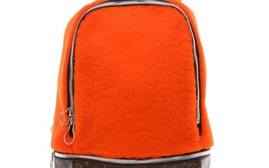 Louis Vuitton Shearling Monogram Marc Newson Fleece Pack Orange