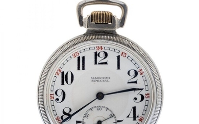 MARCONI pocket watch with Rolex Watch Company hallmarks.