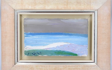 MUHL Roger (1929-2008). Bord de mer. Huile sur toile. Signée en bas à droite. Titrée...