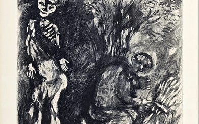 Marc Chagall - Fables de la Fontaine : La mort et le bucheron, 1952