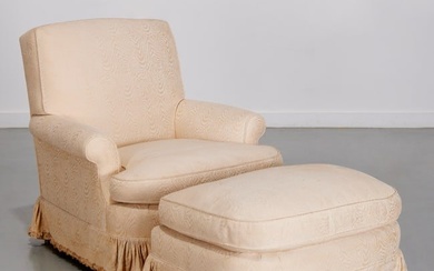 Mario Buatta, custom lounge chair & ottoman