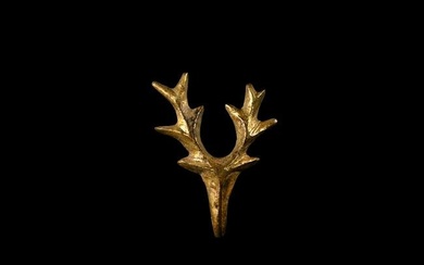 Medieval Silver-Gilt Stag Head Mount