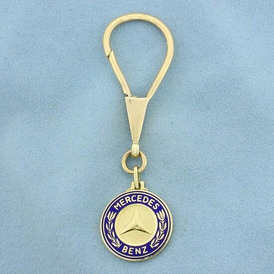 Mercedes-Benz Keychain in Solid 14K Yellow Gold