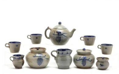 NC Pottery, A Ben Owen Master Potter Tea Service of Ten