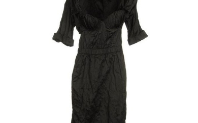 NEW Prada Cannette antique black bustier dress
