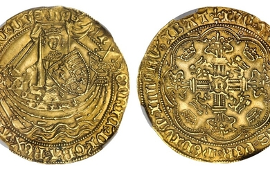 NGC MS62 | Henry VI, First Reign (1422-1461), Annulet Issue, Noble, 1422-1427, London
