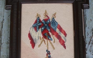 Needlepoint of Flags