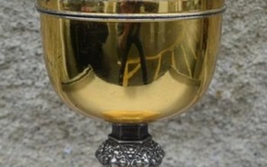 Nice All Sterling Gold Plated Ciborium 1928 + church