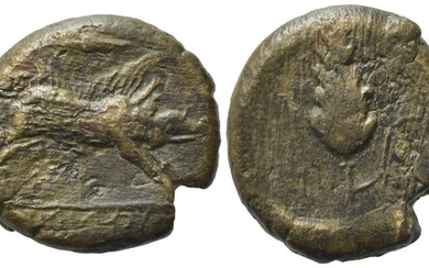 Northern Apulia, Ausculum, c. 300-275 BC. Æ (20mm, 7.00g). Boar...