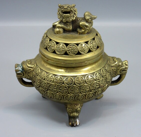 Old Chinese Brass Incense Censor
