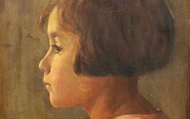 PORTRAIT OF A GIRL OIL PAINTING