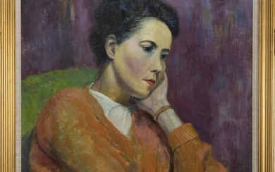PORTRAIT OF A LADY, AN OIL BY J MCK ALLAN