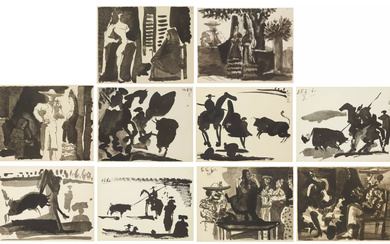 Pablo Picasso, Spanish 1881-1973, Toros, 1960; 10 lithographs on Velin...