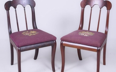Pair Mahogany side chairs