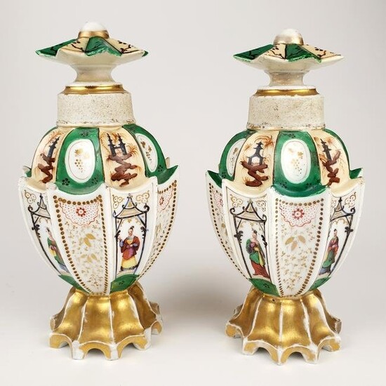 Pair of 19th C. Jacob Petit Porcelain Vases
