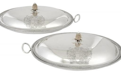 Pair of George III Sterling Silver Covered Dishes