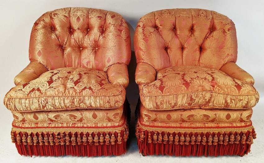 Pair of Tufted Upholster Chairs
