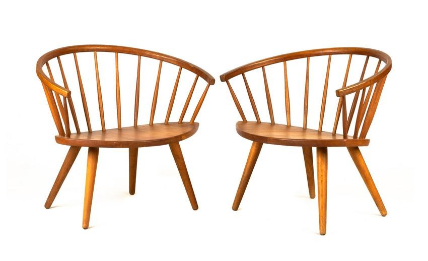Pair of Yngve Ekström Arka Chairs