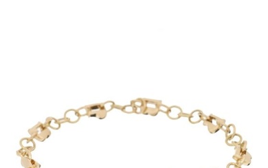 Pasquale Bruni 18K Yellow Gold Ruby Chain Link Bracelet