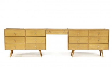 Paul McCobb (American, 1917-1969), Planner Group Pair of Maple Chests with Vanity