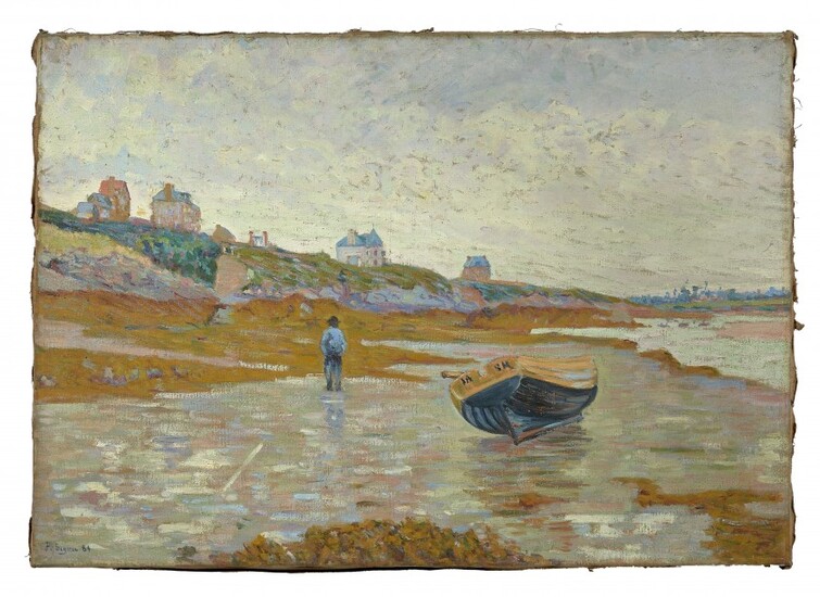Paul SIGNAC 1863- 1935 Saint-Briac. Rivière de Lancieux - 1884-1885