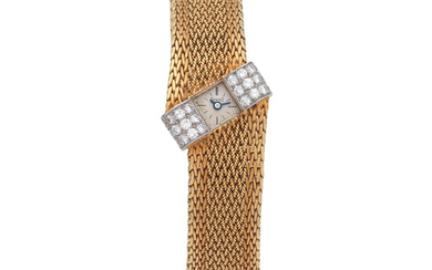 Piaget. An 18K gold diamond set manual wind bracelet watch Ref 3141, Circa 1970